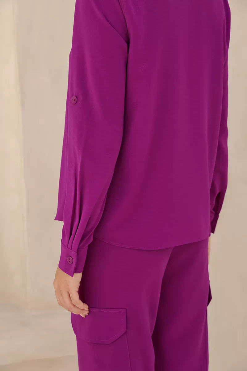 Dot Clothing - Conjunto Dot Clothing Aline Alfaiataria Fúcsia - 2448FUCSIA