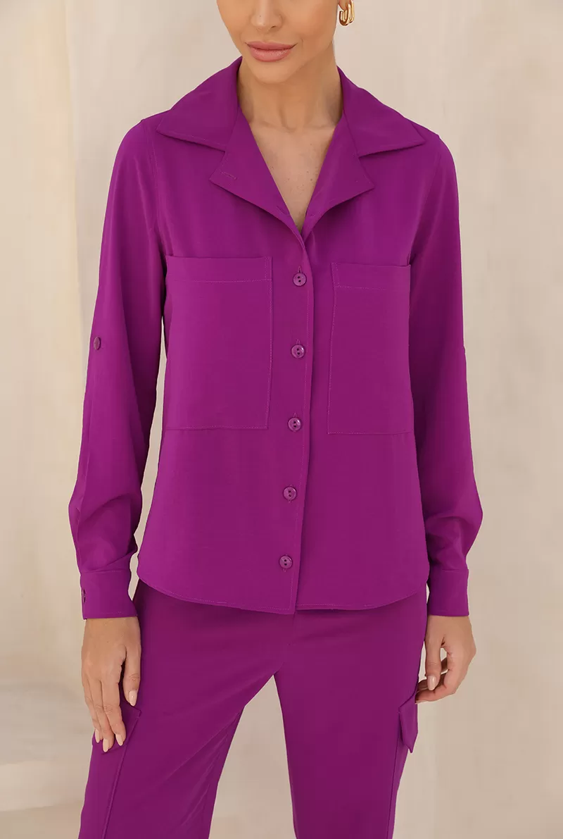 Dot Clothing - Conjunto Dot Clothing Aline Alfaiataria Fúcsia - 2448FUCSIA