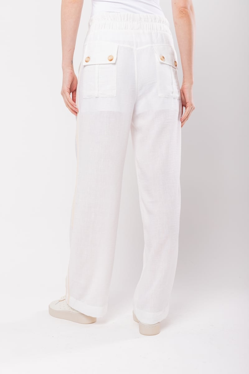 Hidrogênio - CALÇA RETA OLGA OFF WHITE - 19843018