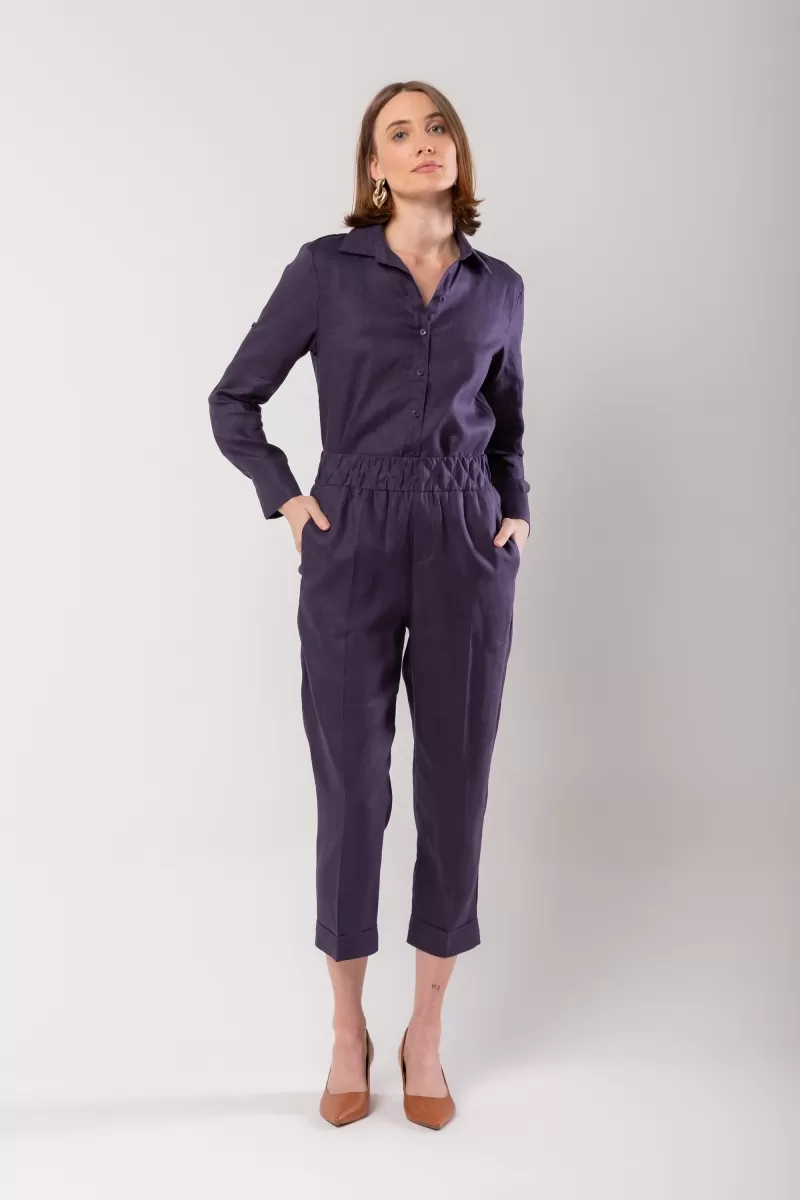 Hidrogênio - CAMISA DE LINHO 100% MARINHO - 20059004