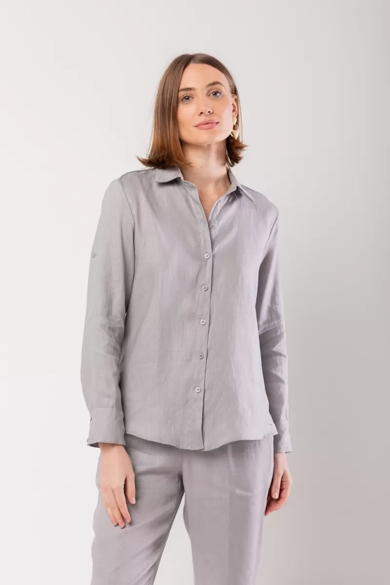 Hidrogênio - 100% GREY LINEN SHIRT - 20059030