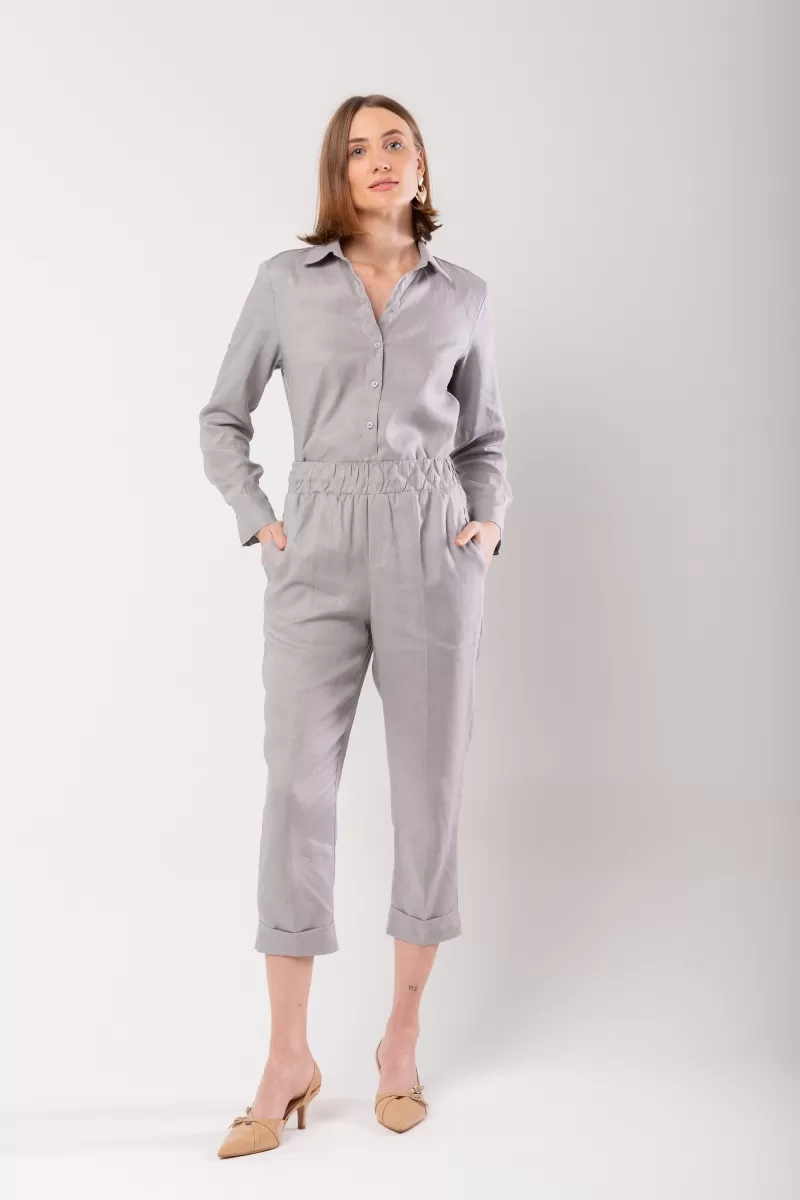 Hidrogênio - 100% GREY LINEN SHIRT - 20059030