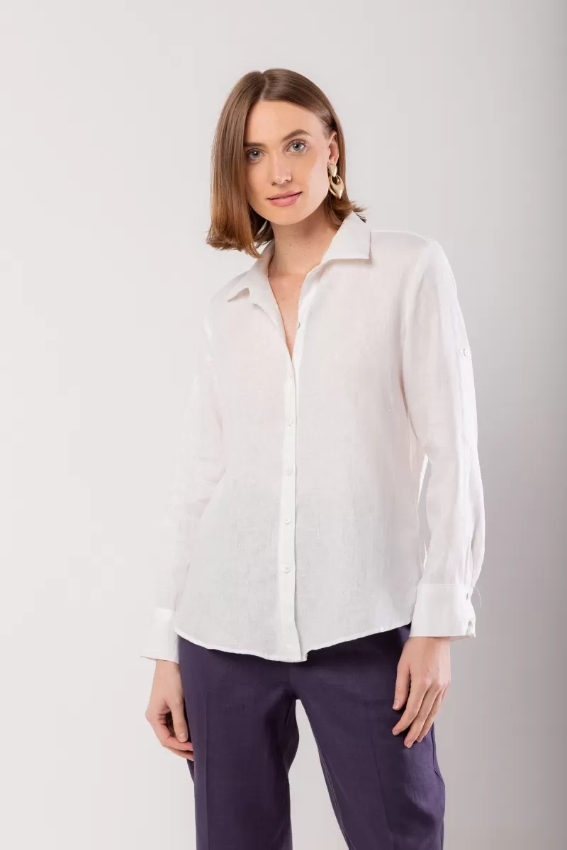 Hidrogênio - CAMISA DE LINHO 100% OFF WHITE - 20059018