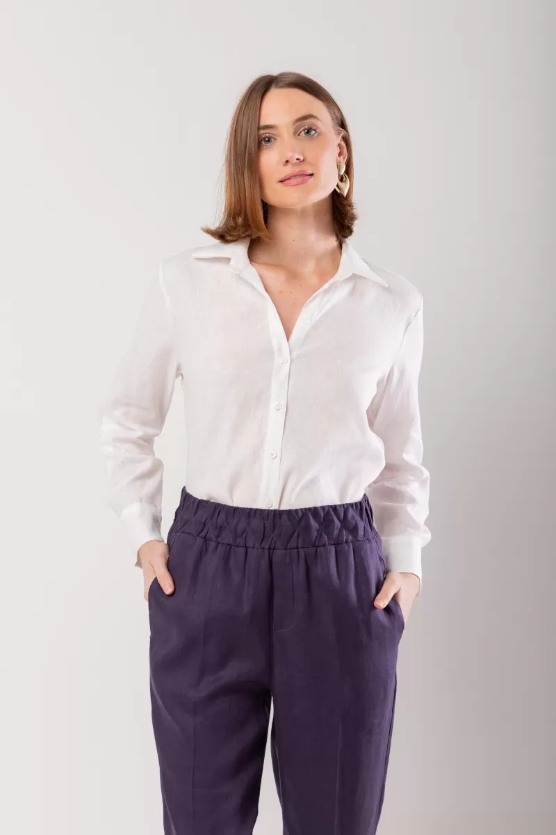 Hidrogênio - CAMISA DE LINHO 100% OFF WHITE - 20059018