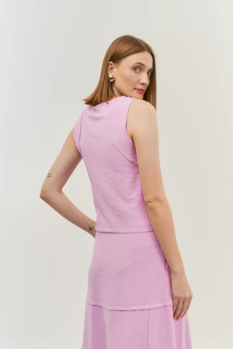 Hidrogênio - REGATA MOLETOM A FIO GROSELHA - 19806555