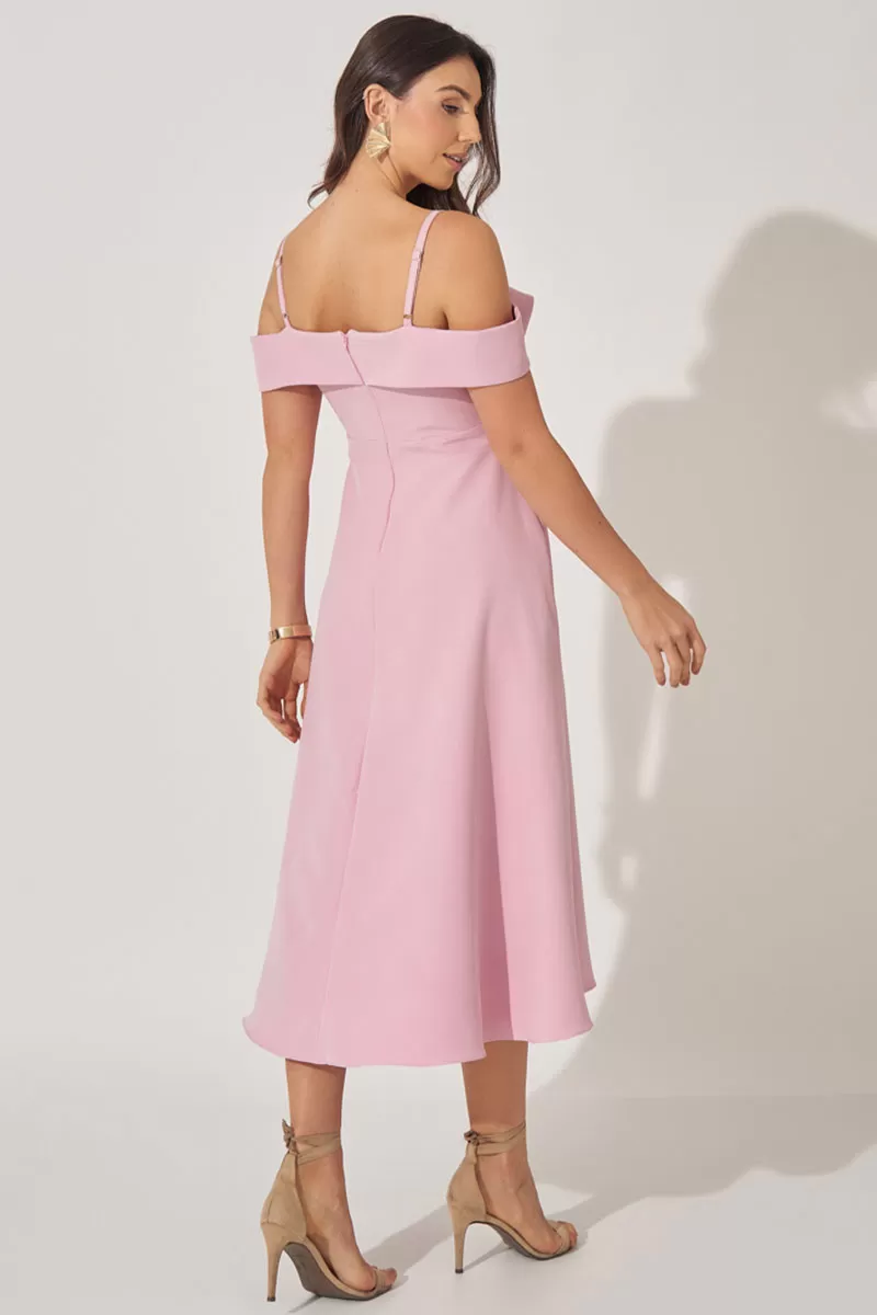 Miss Misses - Vestido Miss Misses Flavia Ombro a Ombro Rosa - 54294ROSA