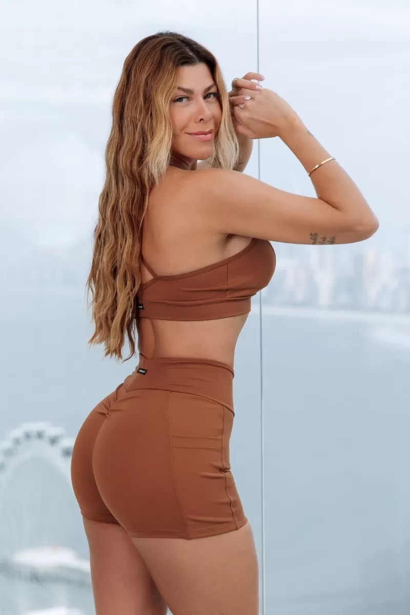 Canoan - Shorts Bolso Lateral Ap Marrom - 8614