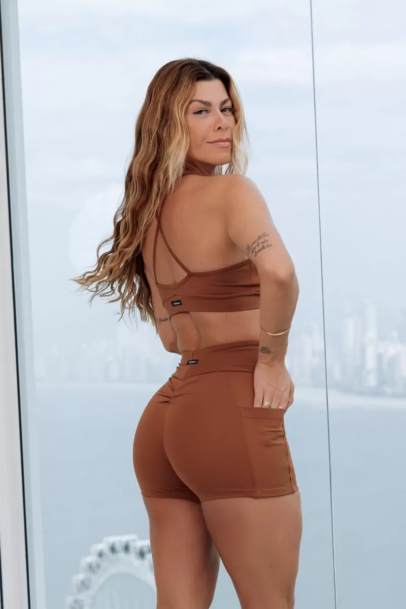 Canoan - Top Recorte Ap Marrom - 79615