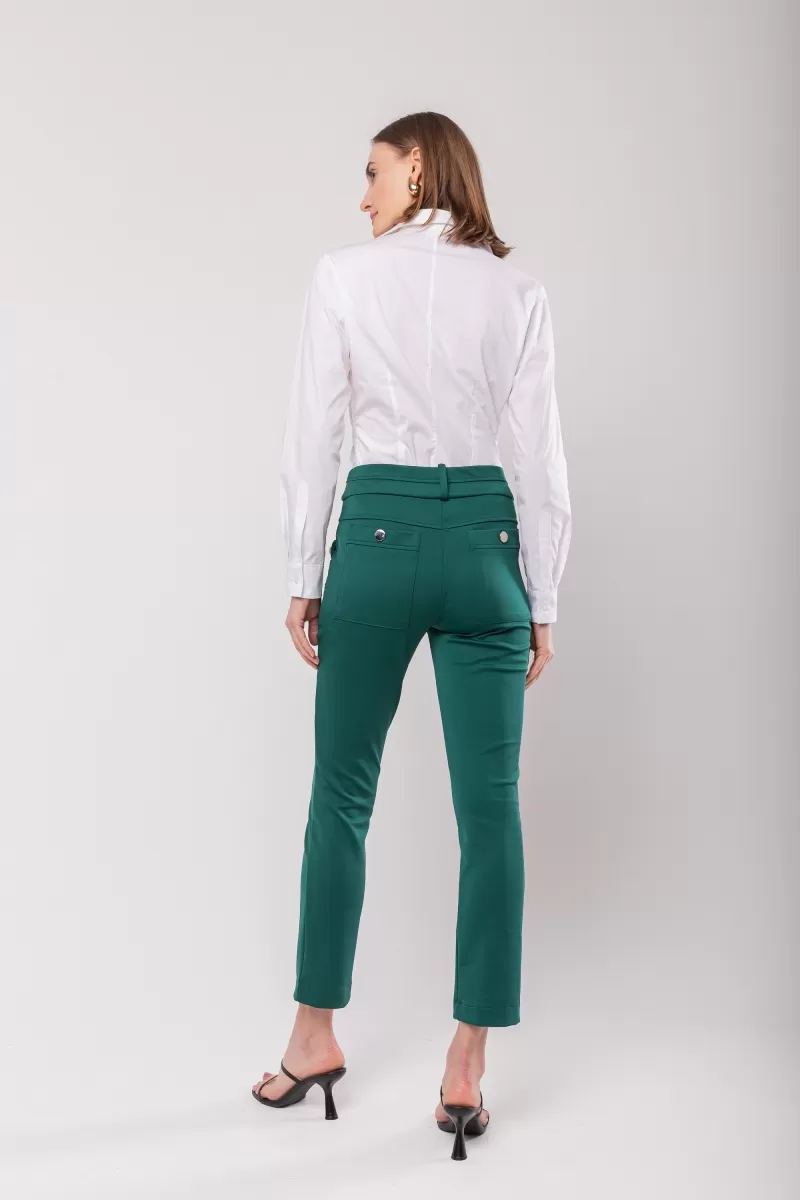 Hidrogênio - CAMILA DARK GREEN FISHERMAN PANTS - 19510493
