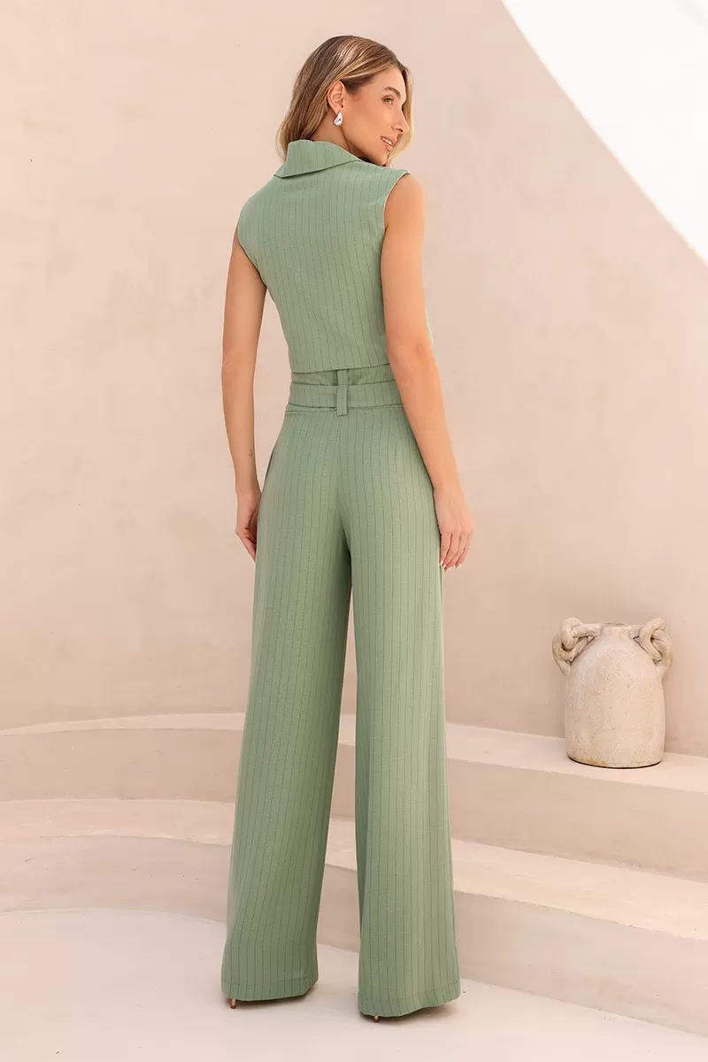 Dot Clothing - Conjunto Dot Clothing Fernanda Risca de Giz Verde - 2456VERDE