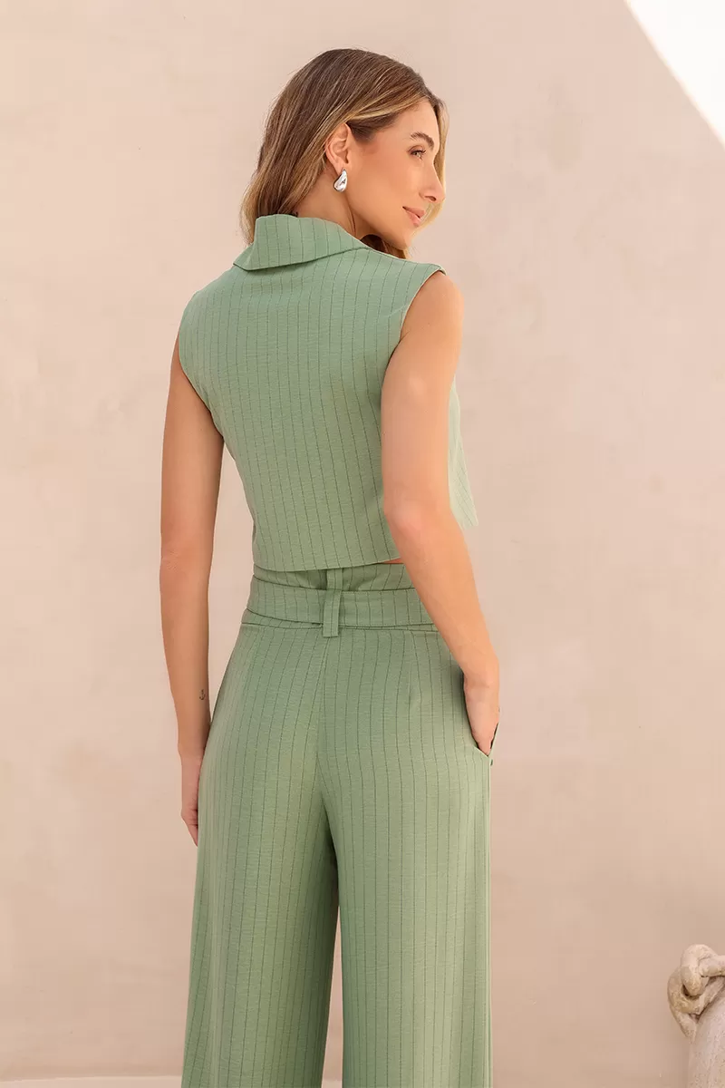 Dot Clothing - Conjunto Dot Clothing Fernanda Risca de Giz Verde - 2456VERDE