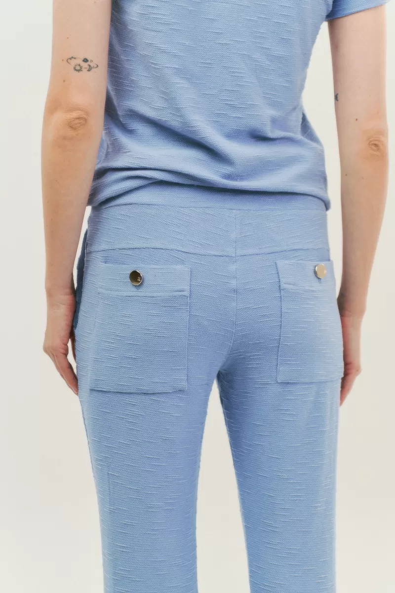 Hidrogênio - CALÇA MOLETOM JOGGER C/ PREGAS MARIANA AZUL BEBE - 18448111