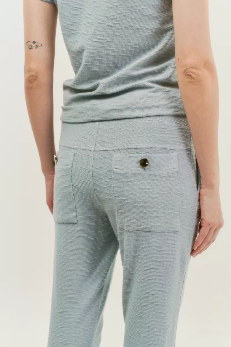 Hidrogênio - CALÇA MOLETOM JOGGER C/ PREGAS MARIANA CINZA CLARO - 18448077