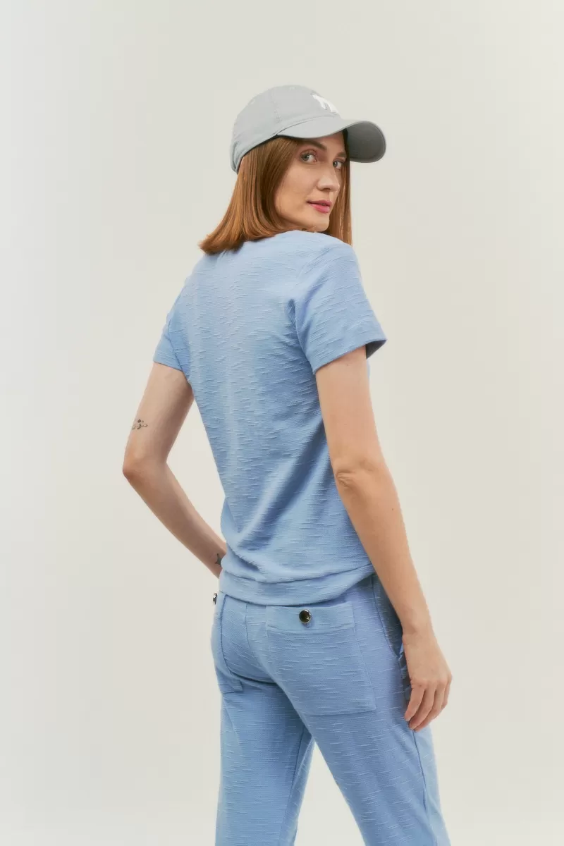 Hidrogênio - CAMISETA MANGA CURTA MOLETON AZUL BEBE - 18455111