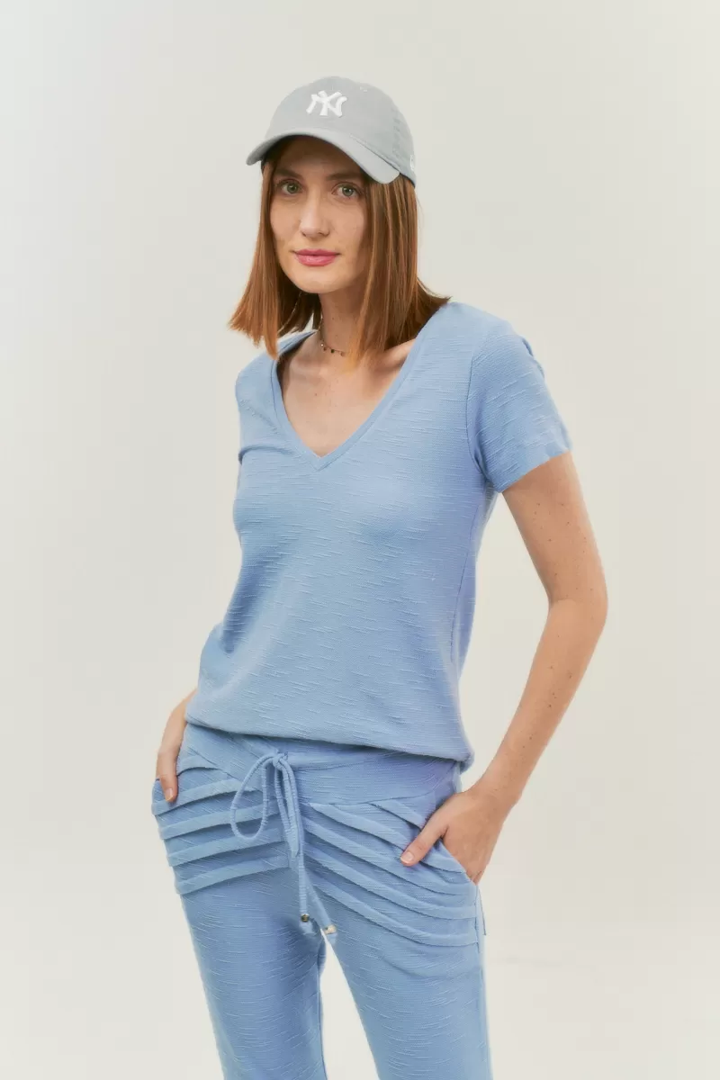 Hidrogênio - CAMISETA MANGA CURTA MOLETON AZUL BEBE - 18455111