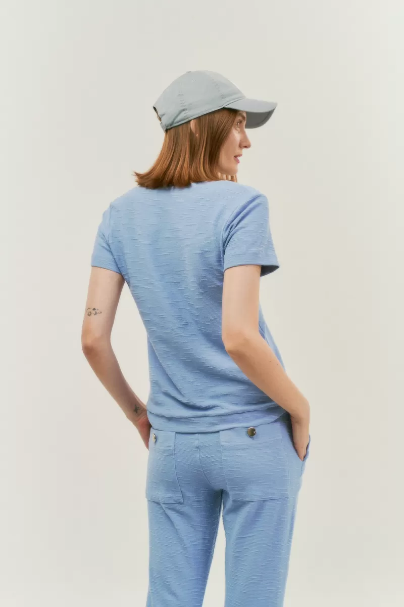 Hidrogênio - CAMISETA MANGA CURTA MOLETON AZUL BEBE - 18455111