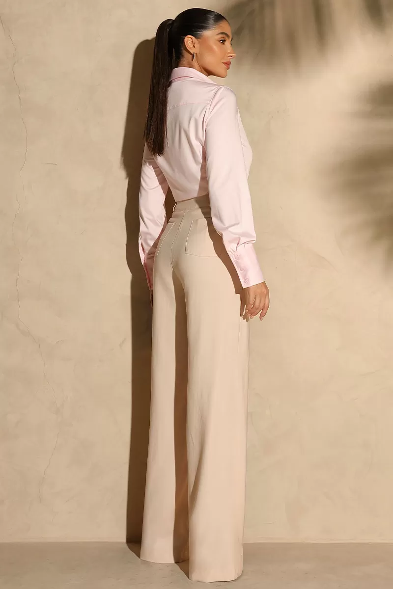 Miss Misses - Calça Miss Misses Alice Alfaiataria Bege - 54365BEGE