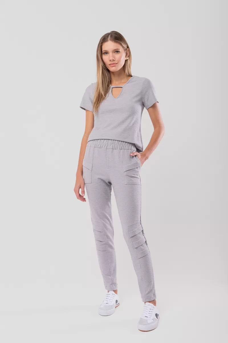 Hidrogênio - MG SHORT BLOUSE WITH DROP FLAME GRAY SWEATSHIRT - 20132030