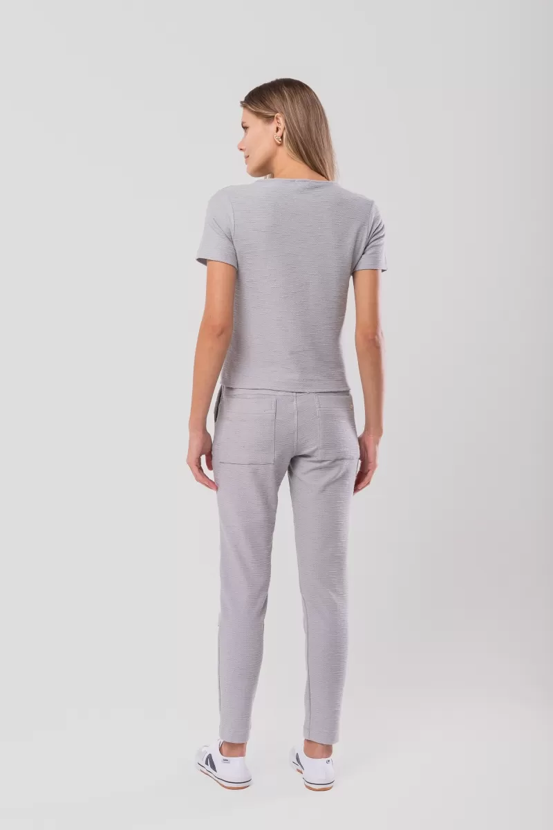 Hidrogênio - MG SHORT BLOUSE WITH DROP FLAME GRAY SWEATSHIRT - 20132030