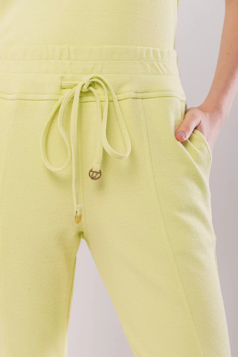 Hidrogênio - WATER GREEN CREPE KNIT JOGGER PANTS WITH CHANNEL - 20118157
