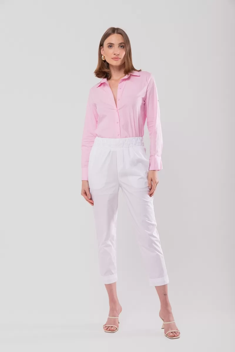 Hidrogênio - CINCHED SHIRT WITH MARTINGALE TRICOLINE WITH PINK LYCRA - 20128021
