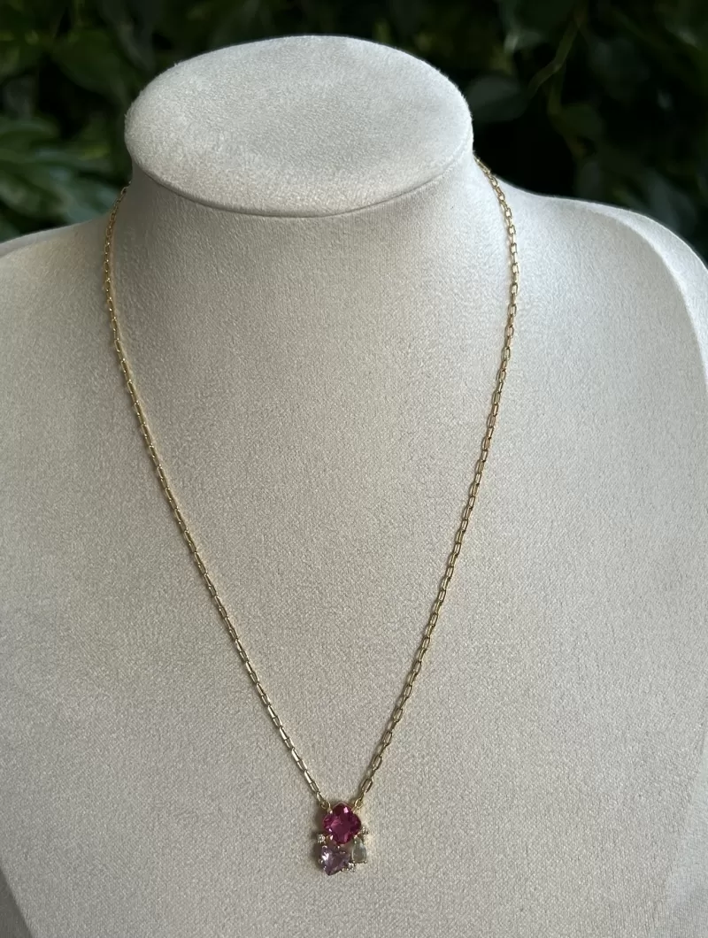 Mikabe - Colar Delicado Cristais Candy - MK1965