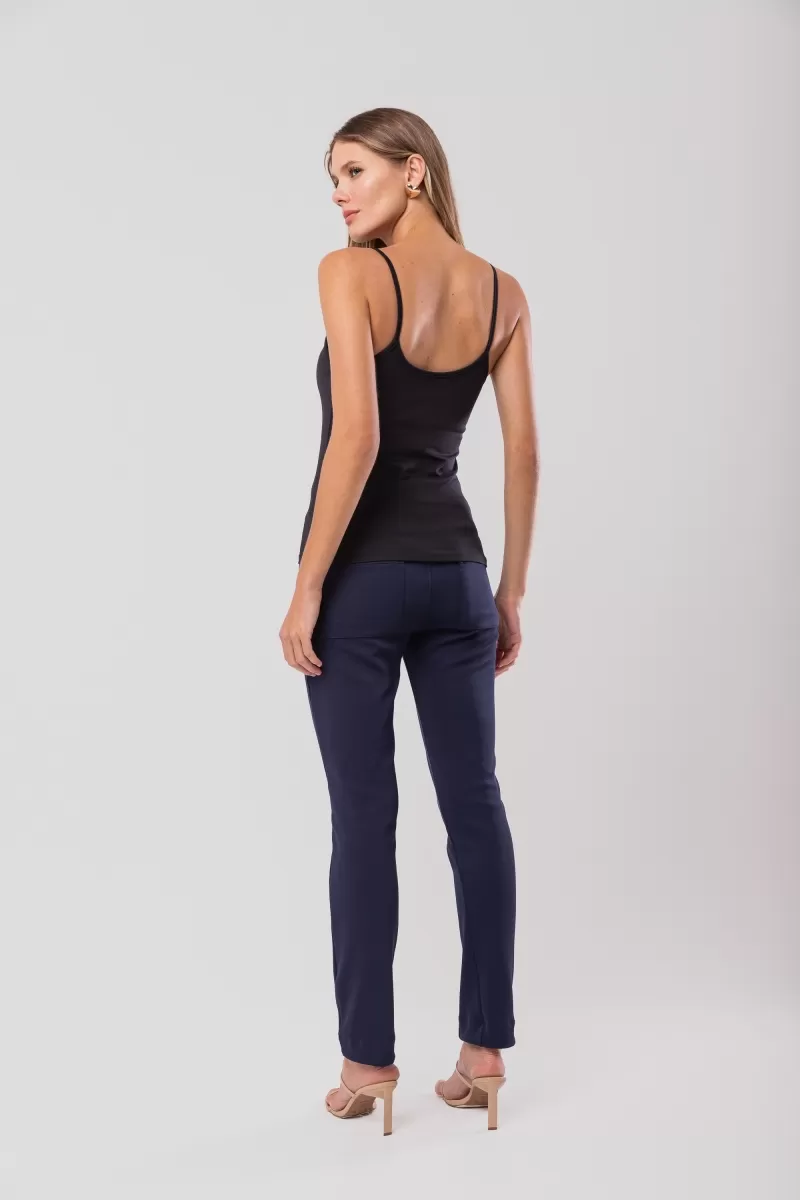 Hidrogênio - BLACK GALAON STRAP TANK TOP - 20161001