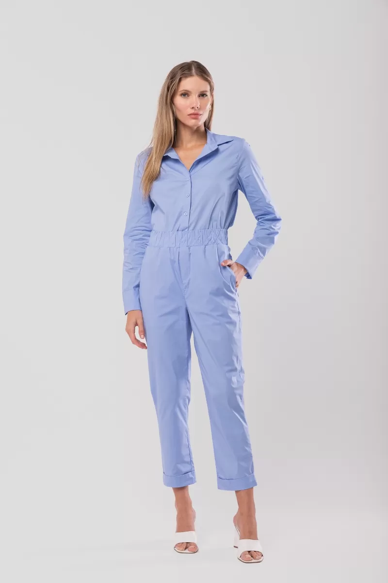 Hidrogênio - CARROT PANTS WITH ELASTIC TRICOLINE COSTUME LUIZA BLUE HORTESIA - 20135556