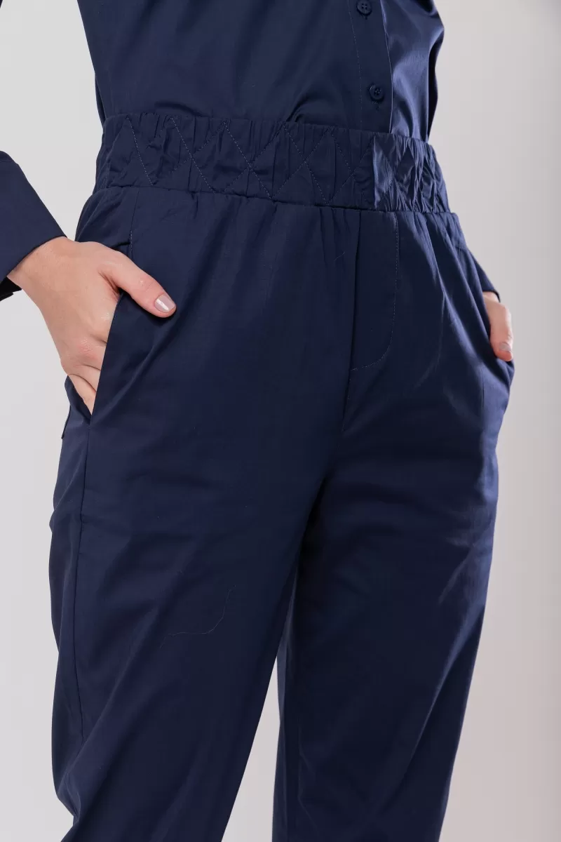 Hidrogênio - CARROT PANTS WITH ELASTIC TRICOLINE COSTUME LUIZA NAVY - 20135004