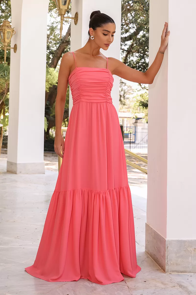 Dot Clothing - Vestido Dot Clothing Marta Longo Rosa - 2485ROSA