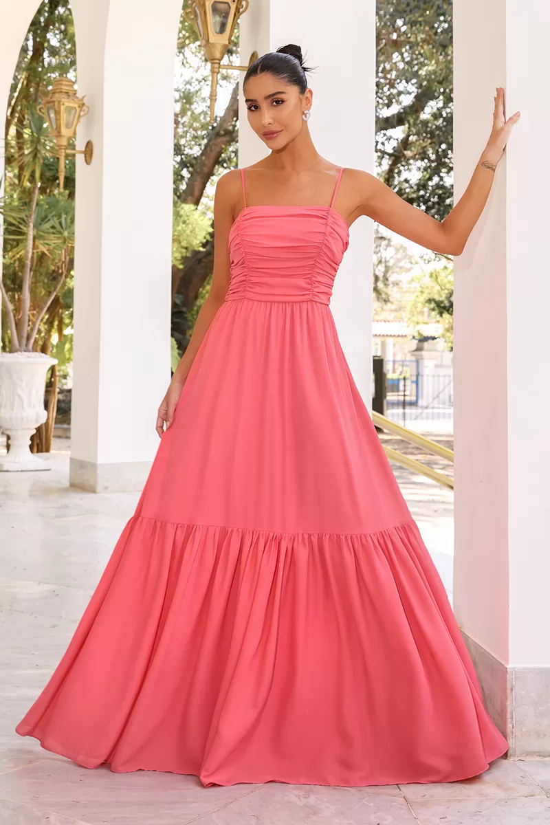 Dot Clothing - Vestido Dot Clothing Marta Longo Rosa - 2485ROSA