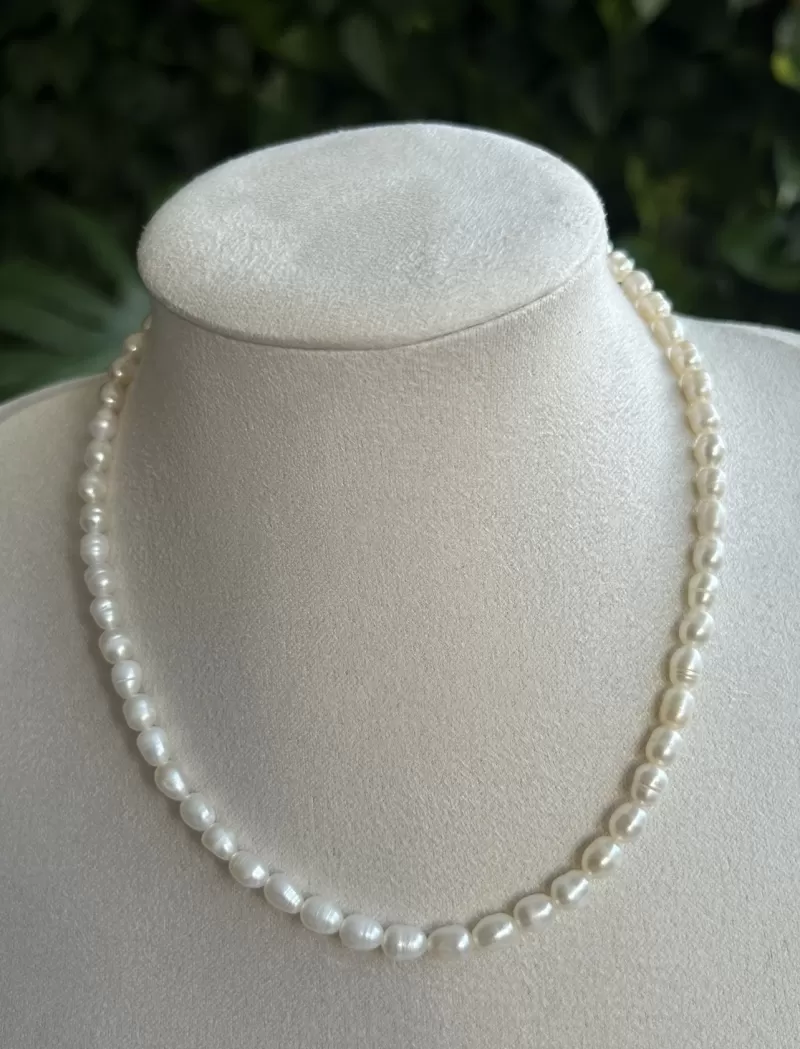 Mikabe - Colar Pérola Natural Oval P - MK1978