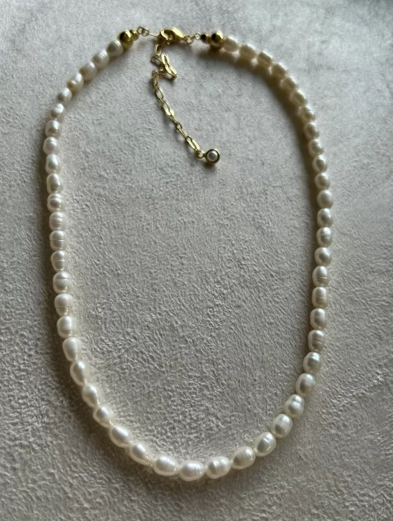 Mikabe - Colar Pérola Natural Oval P - MK1978