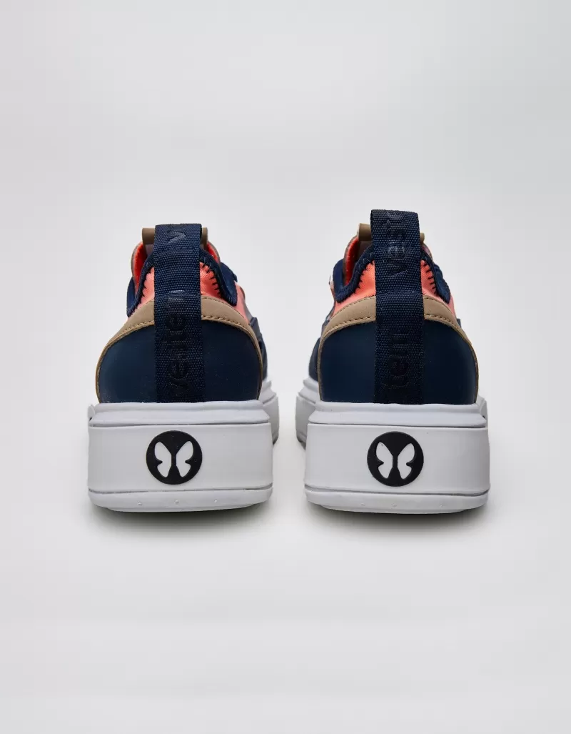 Vestem - Frida Multicolor Dark Navy and Neon Orange Sneakers - TE20.C0496