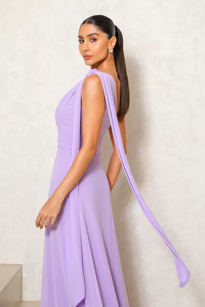 Dot Clothing - Vestido Dot Clothing Lilian Com Fenda Lavanda - 2495LAVAN