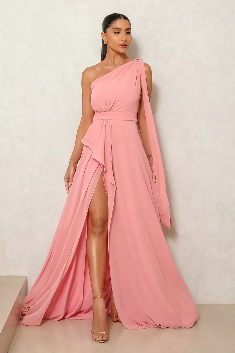 Dot Clothing - Vestido Dot Clothing Lilian Com Fenda Rose - 2495ROSE