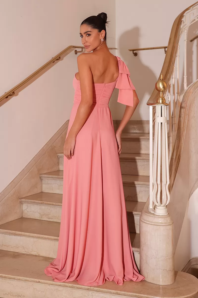 Dot Clothing - Vestido Dot Clothing Lais Longo Rosa Claro - 2488ROSACL