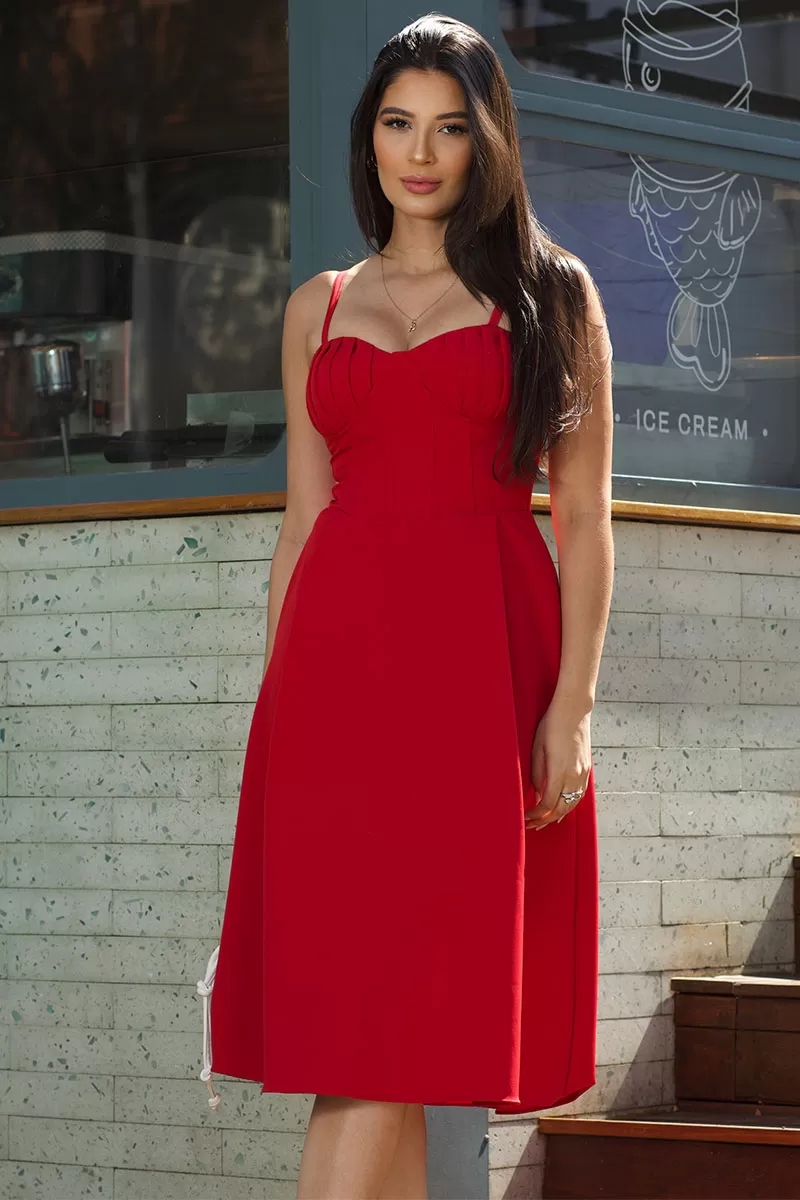 Miss Misses - Vestido Miss Misses Camila Vermelho - 54398VERM