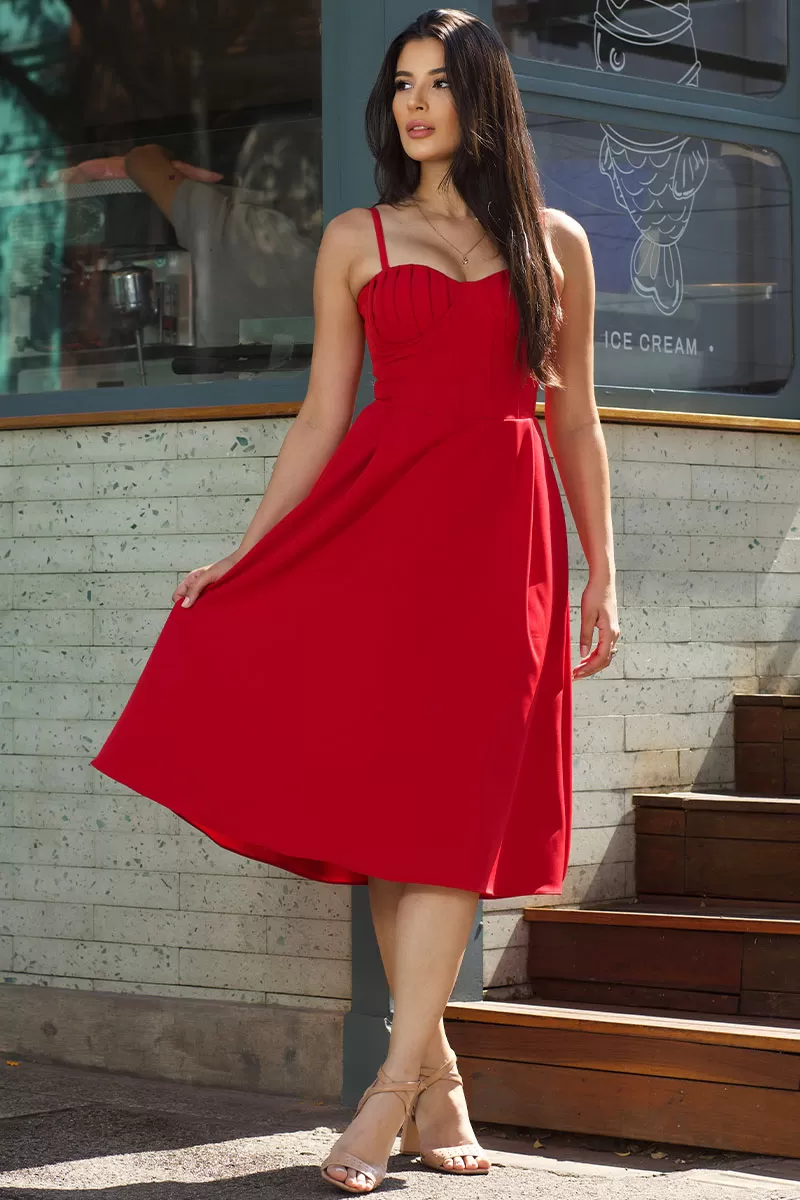 Miss Misses - Vestido Miss Misses Camila Vermelho - 54398VERM