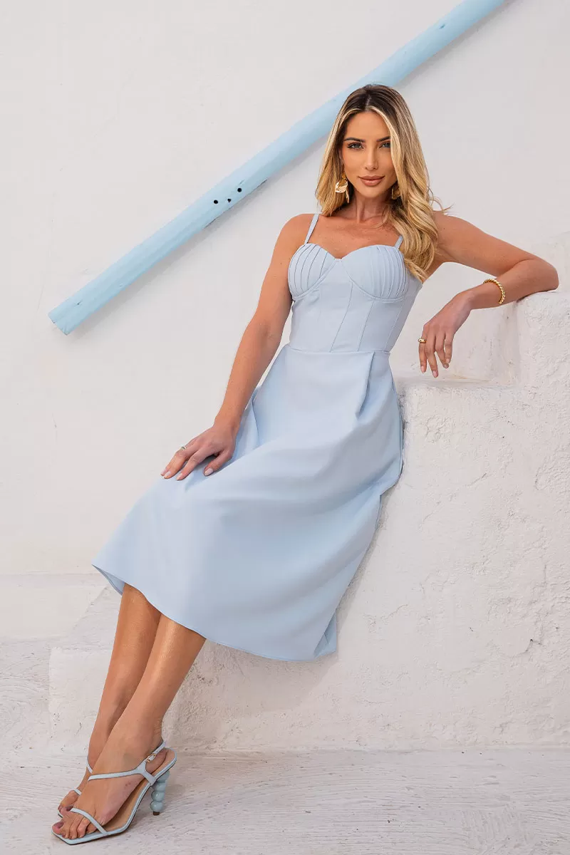 Miss Misses - Vestido Miss Misses Camila Azul - 54398AZUL