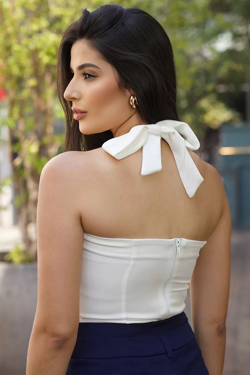 Miss Misses - Blusa Miss Misses Marta Frente Única  Off White - 80564OFF