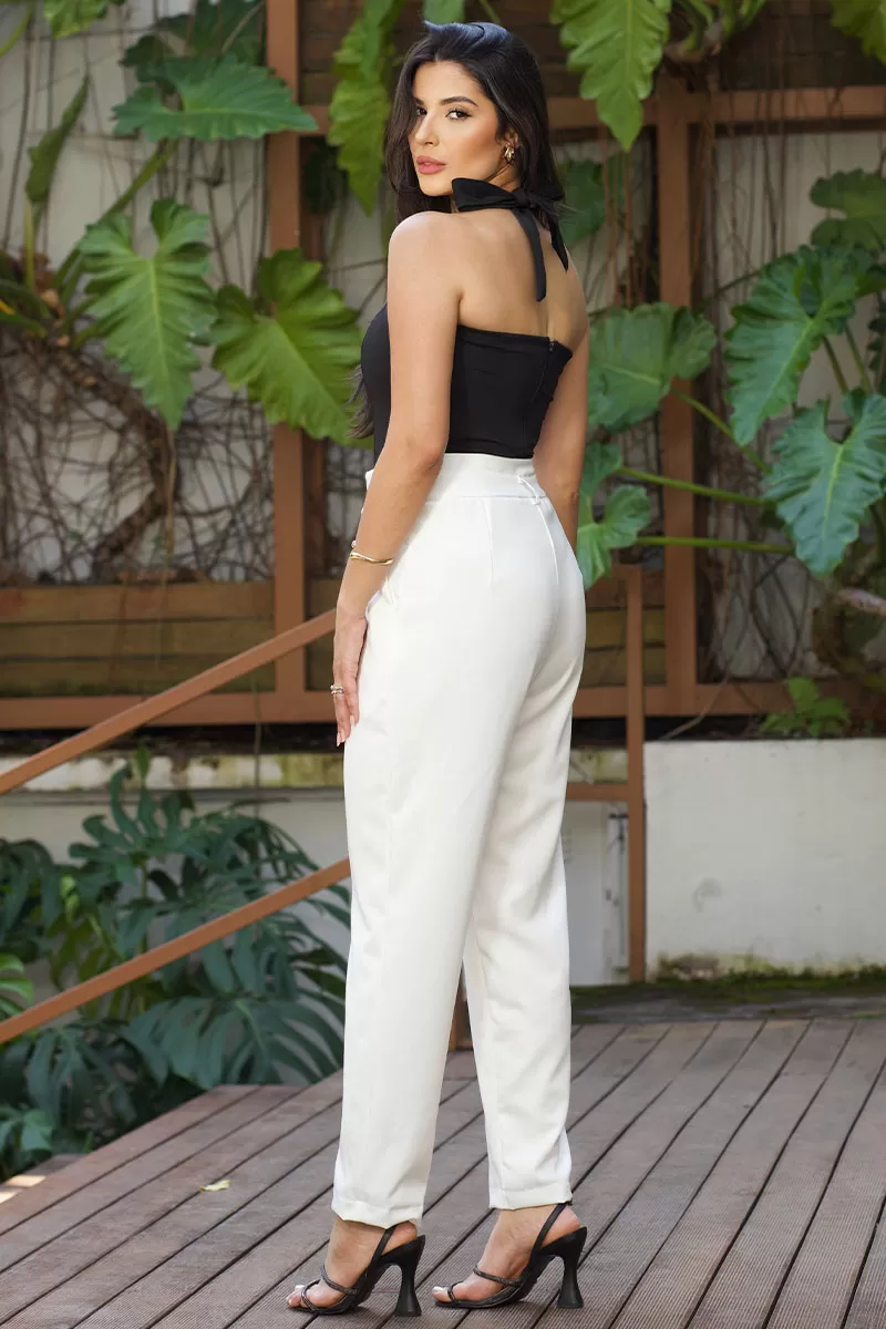 Miss Misses - Miss Misses Marta Black Halter Shirt - 80564PRETO