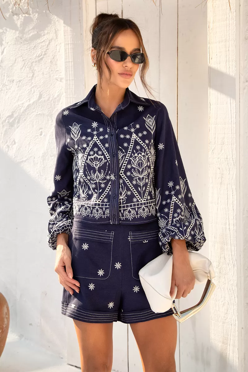 Dot Clothing - Trijunto Dot Clothing Milena needlework Navy Blue - 2459AZUL