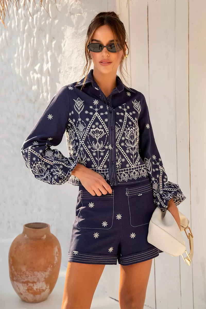 Dot Clothing - Trijunto Dot Clothing Milena needlework Navy Blue - 2459AZUL