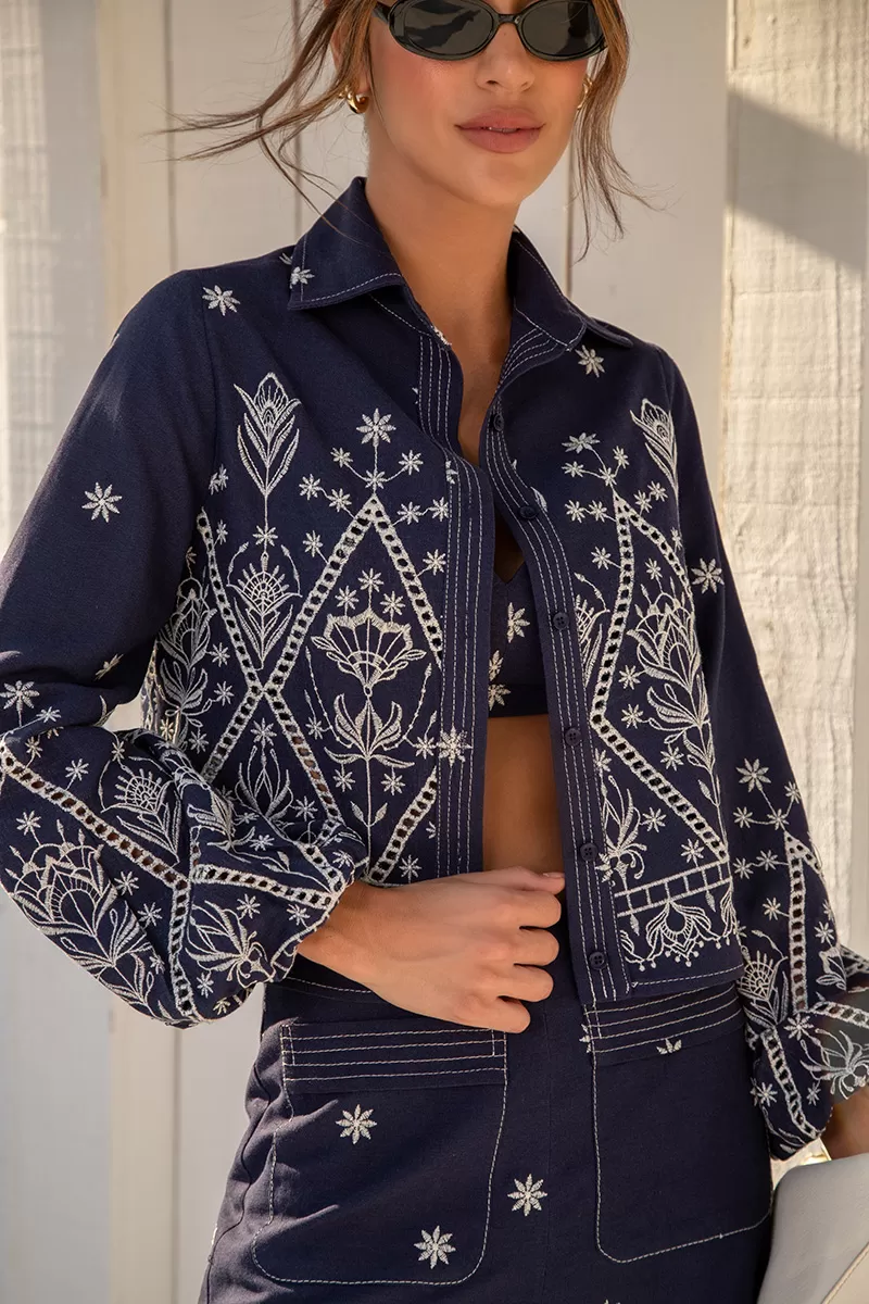 Dot Clothing - Trijunto Dot Clothing Milena needlework Navy Blue - 2459AZUL