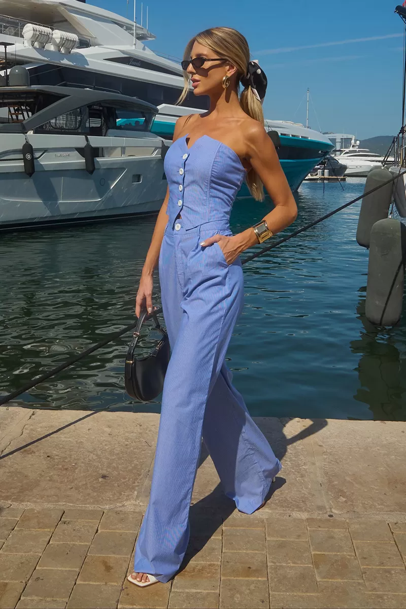 Dot Clothing - Dot Clothing Mareu Blue Striped Set - 2536AZUL