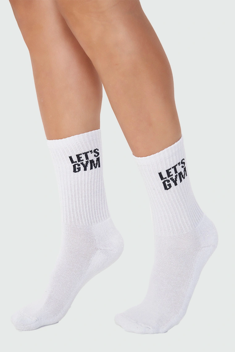 Lets Gym - Lets Gym White Socks - 2594BR