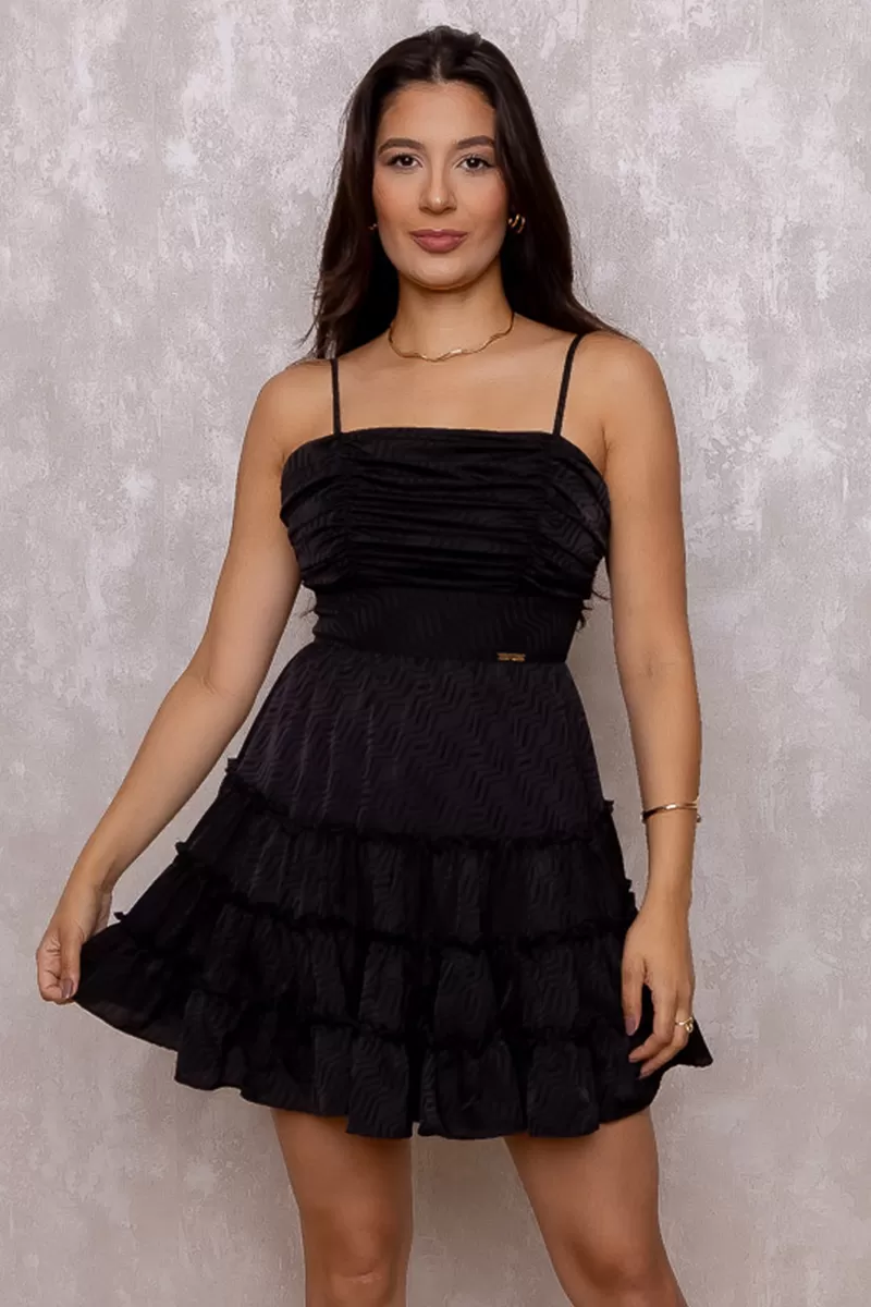 Oxigênio - Short Oxygen Dress Yara Black - 250917PRETO