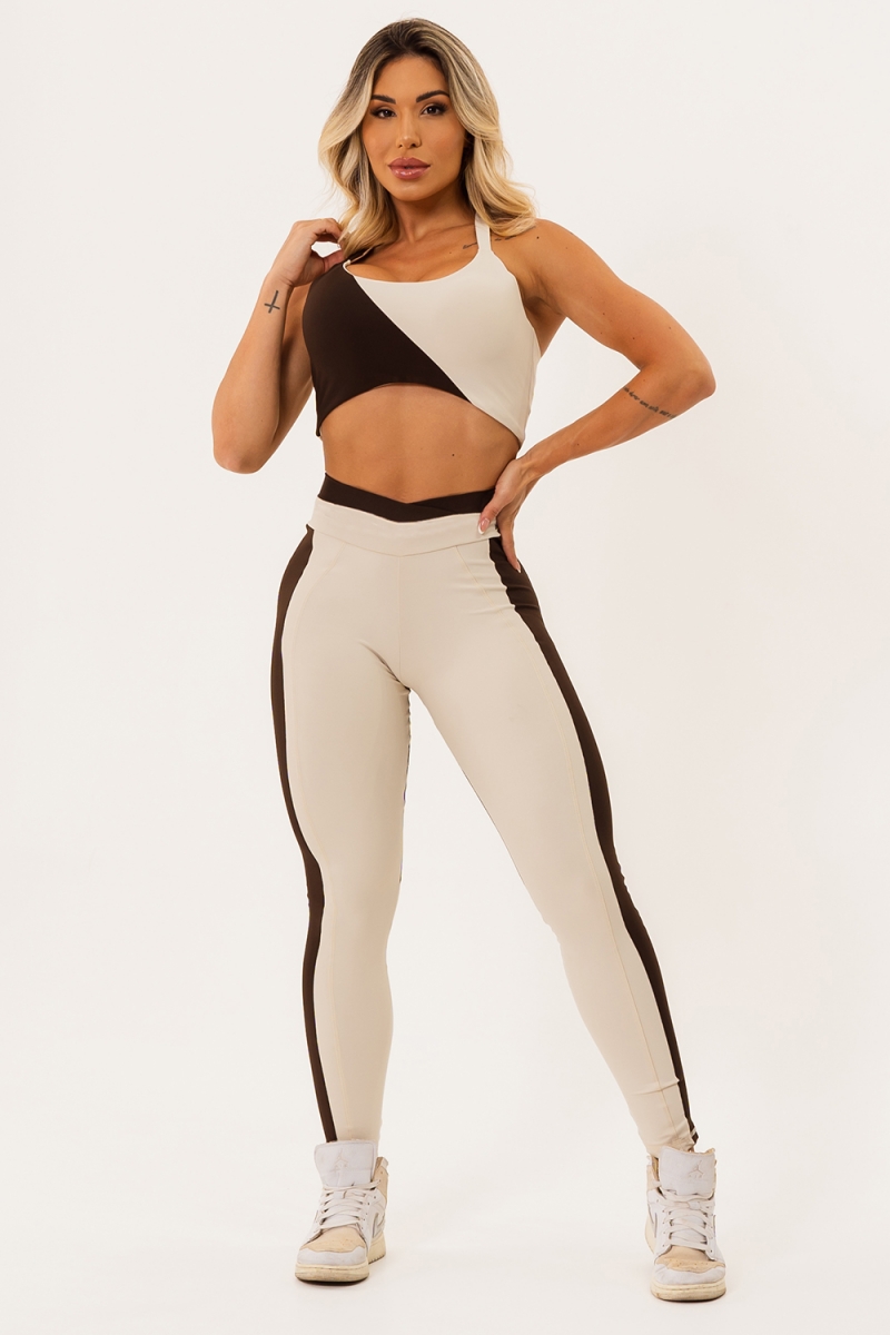 ZNG - LEGGINGS SIMETRY COFFEE - CIG798