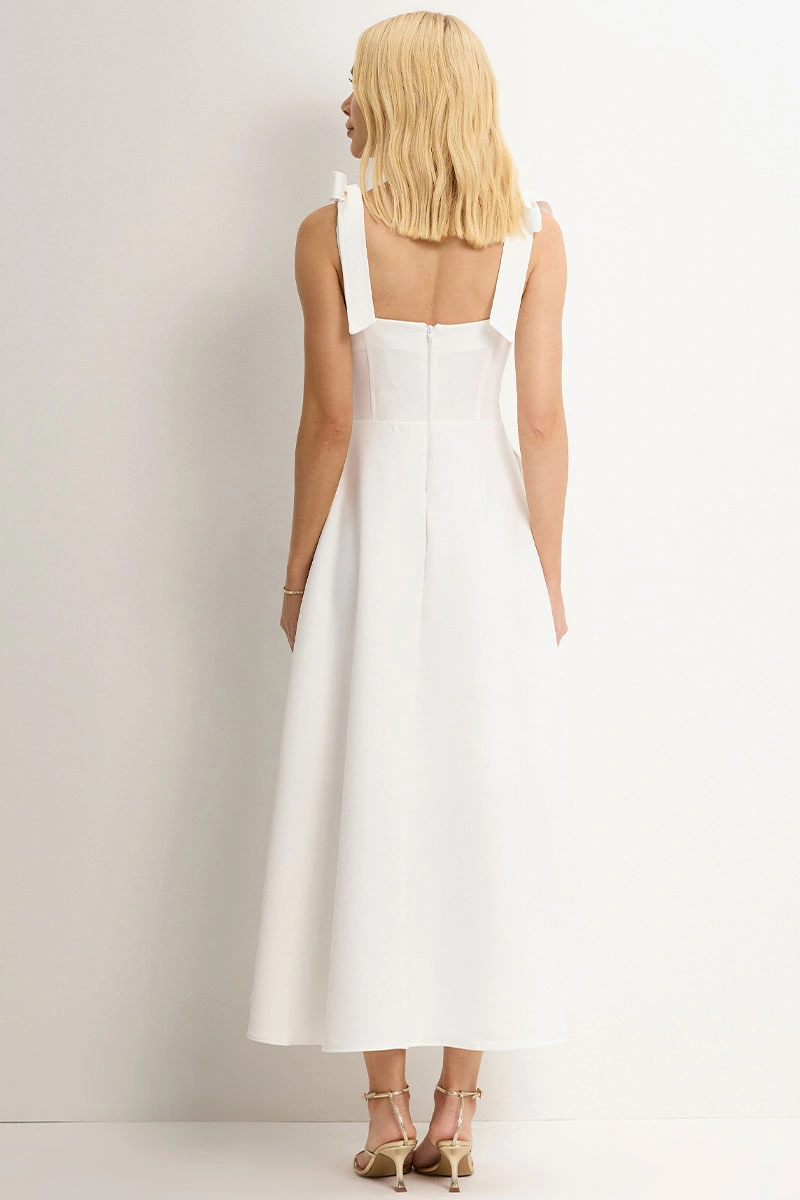 Miss Misses - Vestido Katia Midi Rodado Off White - 54421030